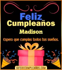 Mensaje de cumpleaños Madison
